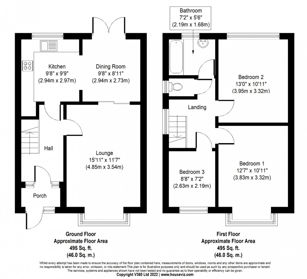 Floorplan for Wendover Road, STAINES-UPON-THAMES
