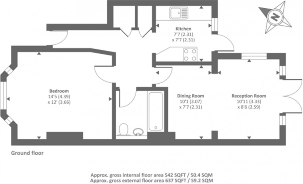 Floorplan for George Street, Staines-upon-Thames