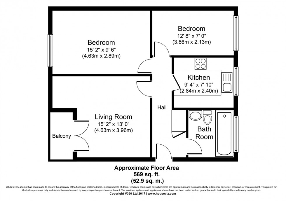 Floorplan for Lark Avenue, STAINES-UPON-THAMES