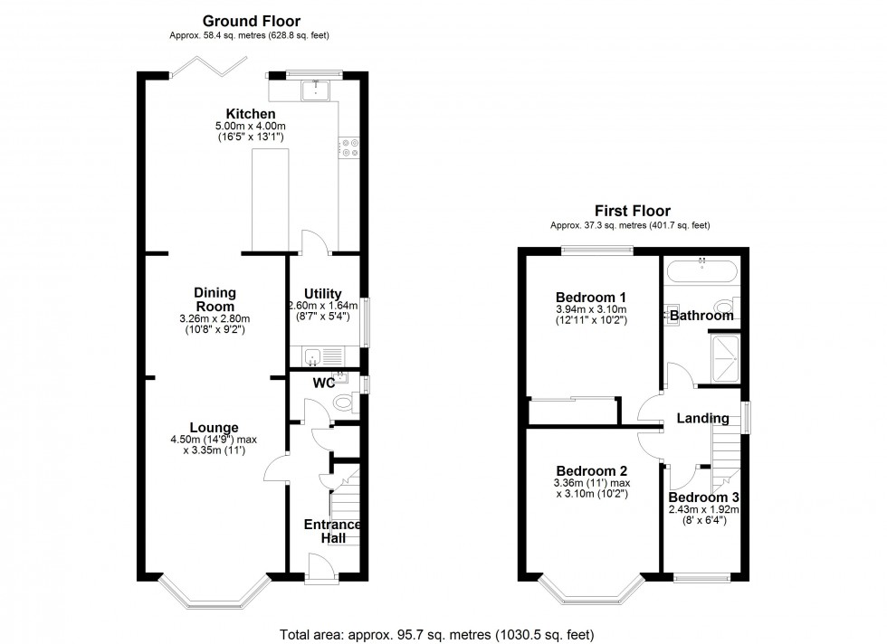 Floorplan for Wrens Avenue, Ashford, Surrey