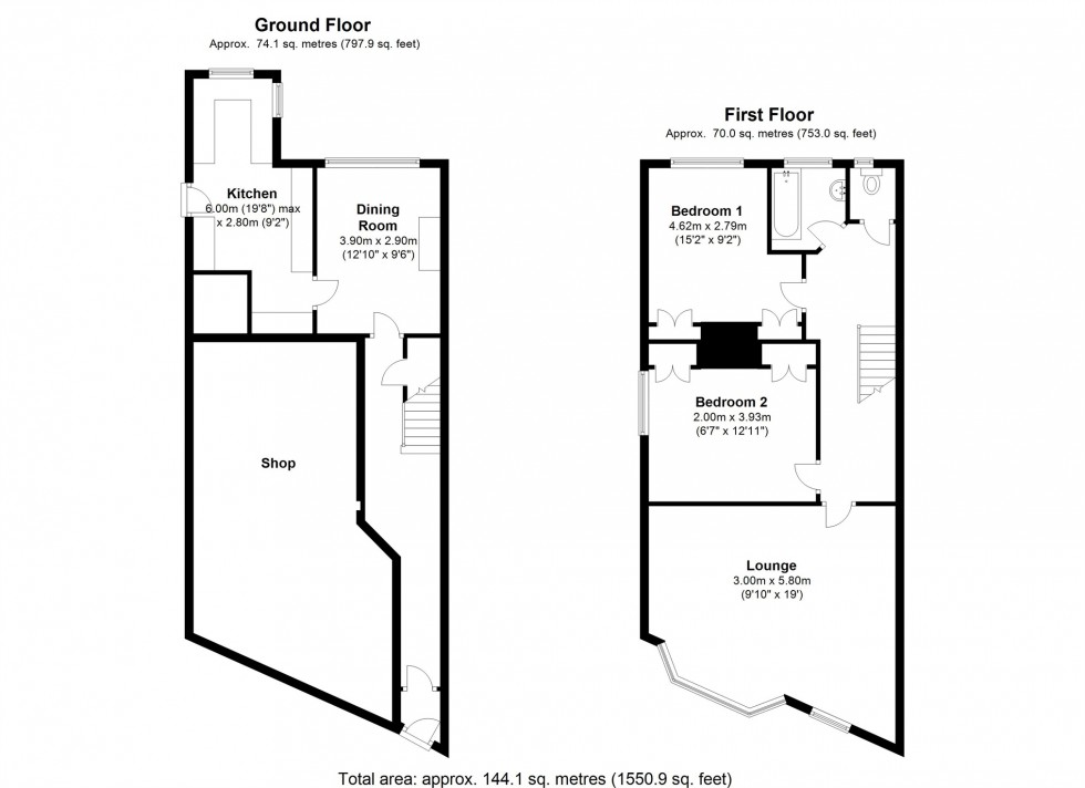 Floorplan for Laleham Road, SHEPPERTON