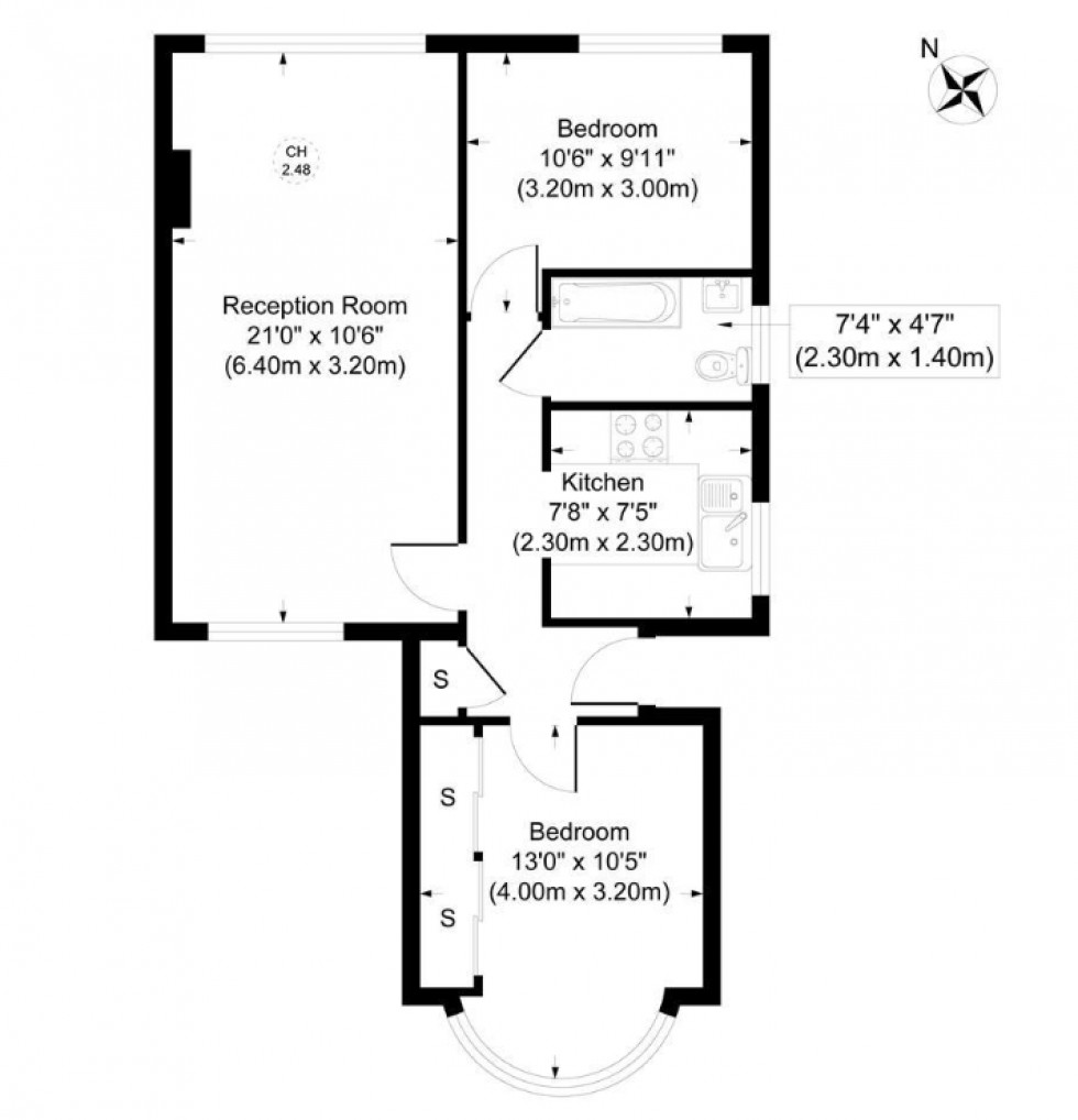 Floorplan for Clare Road, Staines-upon-Thames, Surrey