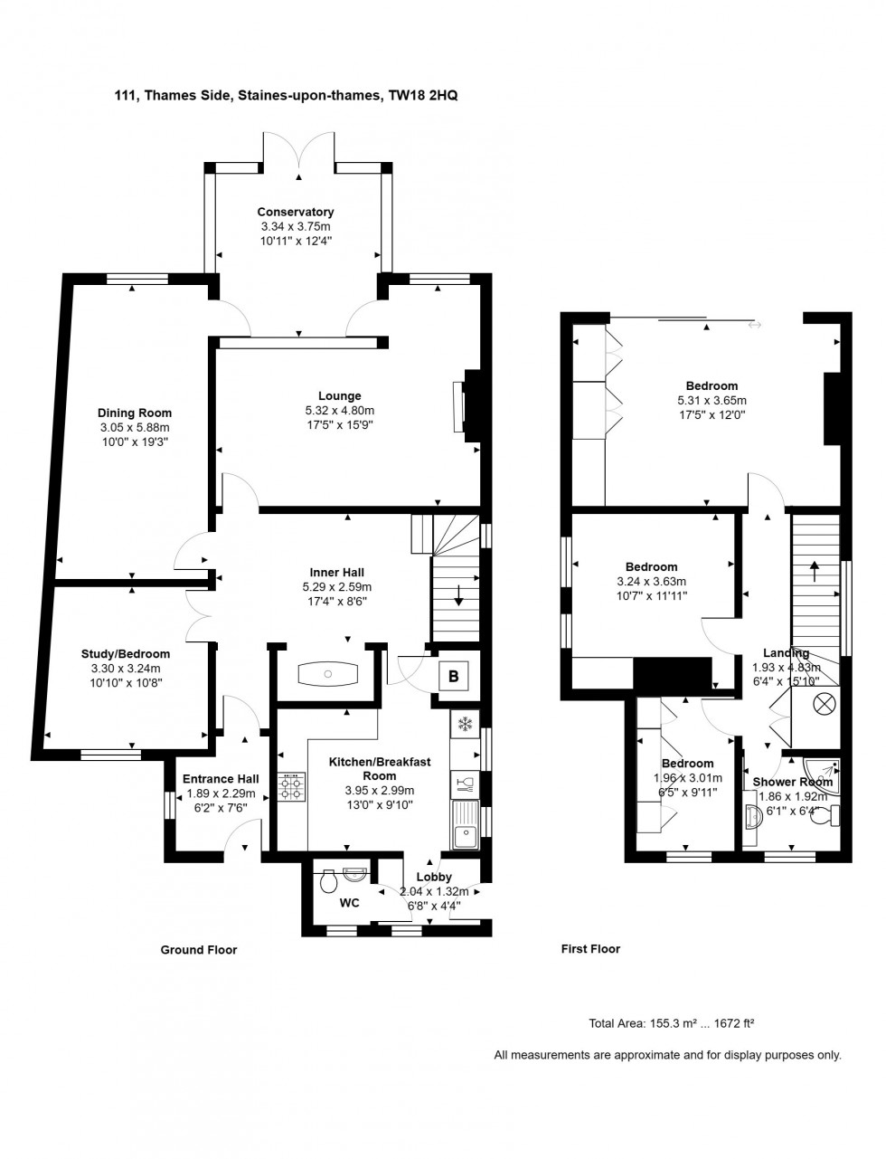 Floorplan for Thames Side, Staines-upon-Thames, Surrey