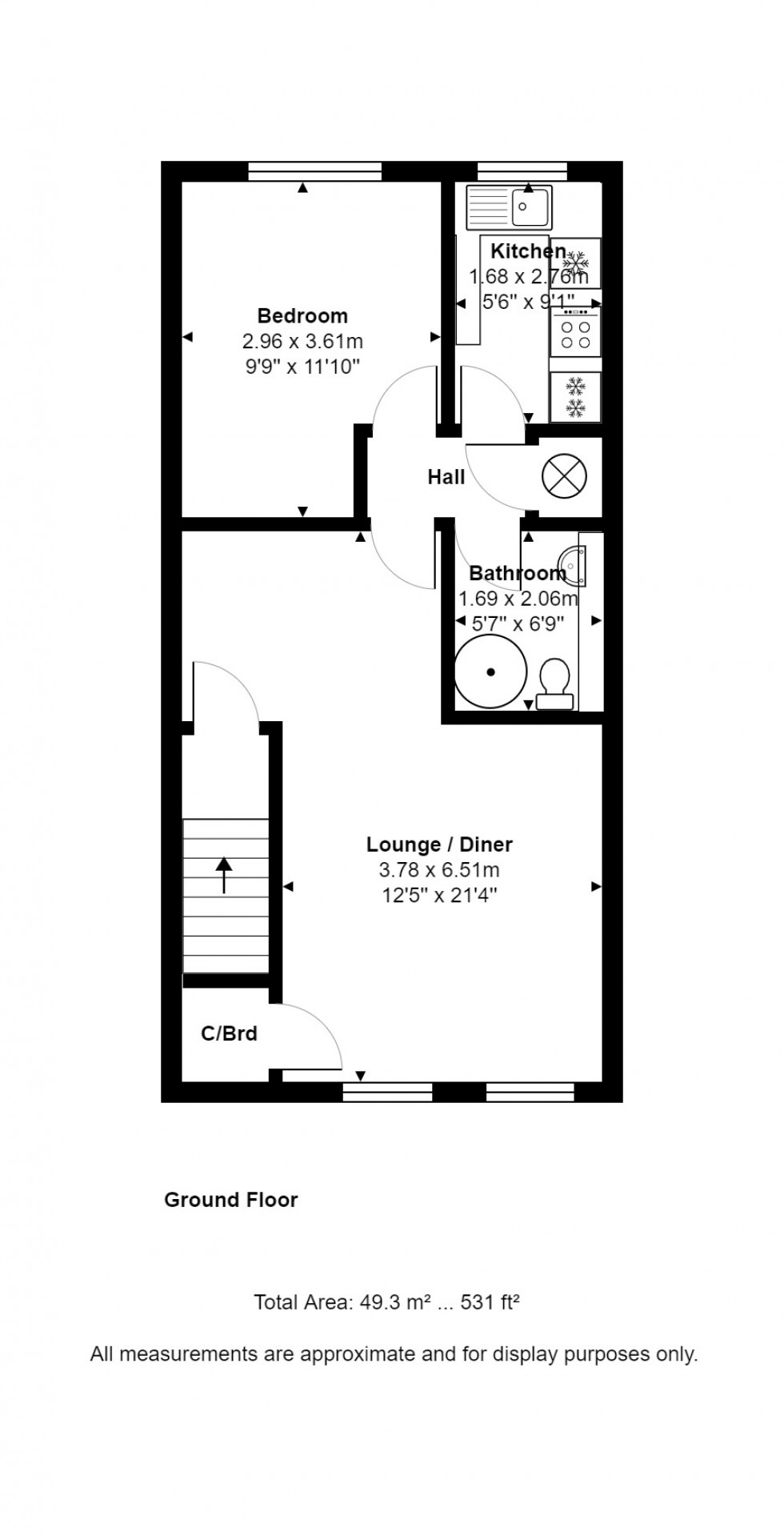 Floorplan for Berryscroft Road, Staines-upon-Thames, Surrey