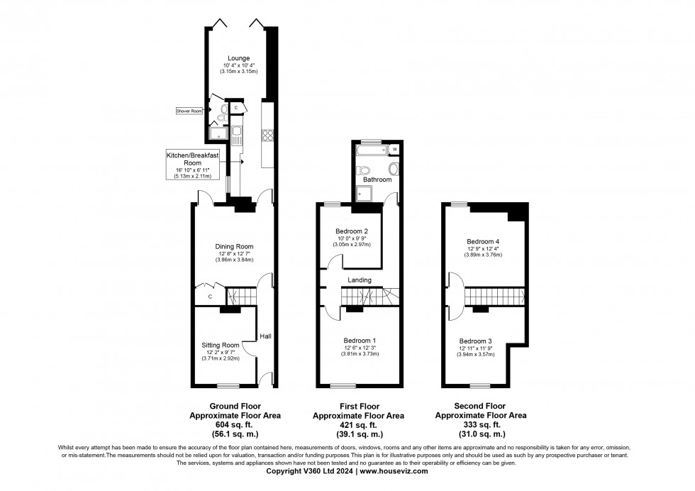 Floorplan for Prospect Place, Staines-upon-Thames, Surrey