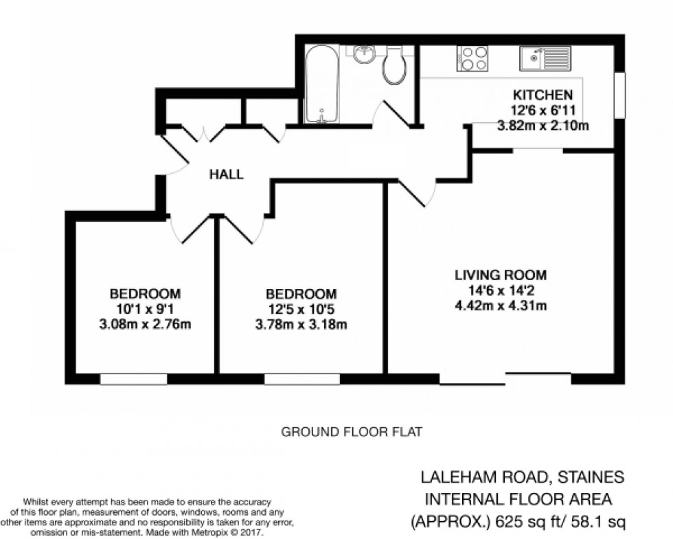 Floorplan for Laleham Road, Staines-upon-Thames, Surrey