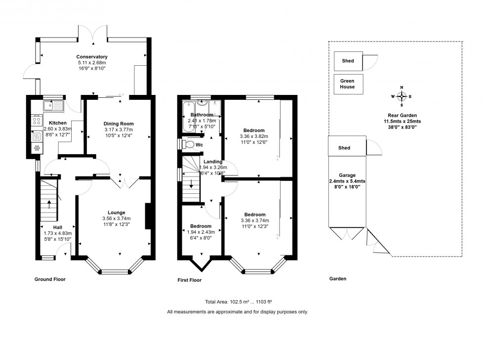 Floorplan for Gordon Close, Staines-upon-Thames, Surrey