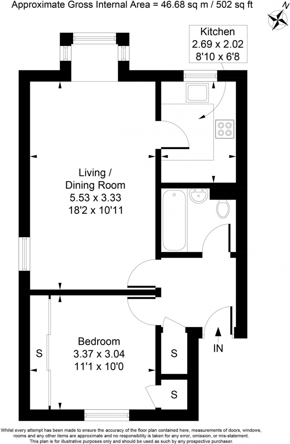 Floorplan for Moormede Crescent, Staines-upon-Thames, Surrey