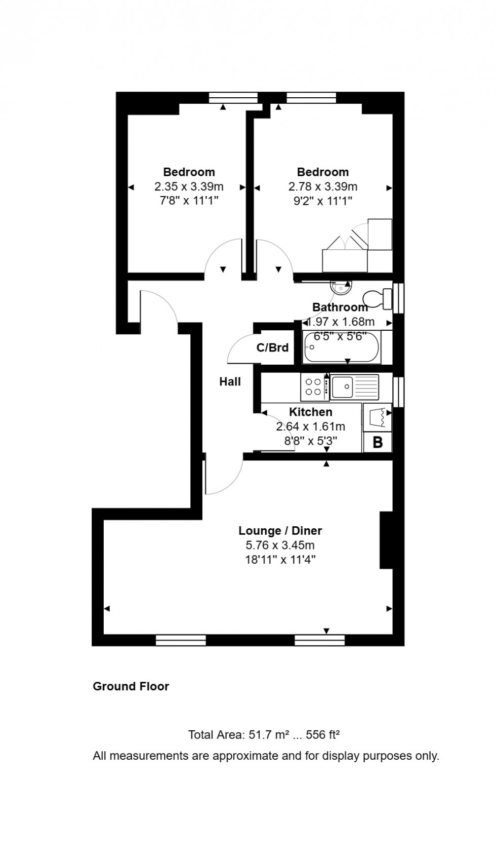 Floorplan for Surrey, STAINES-UPON-THAMES