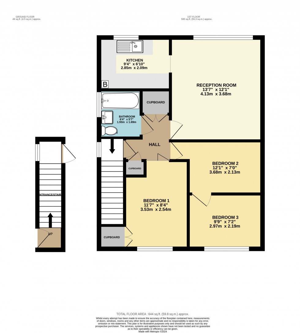 Floorplan for Hithermoor Road, Staines-upon-Thames, Surrey