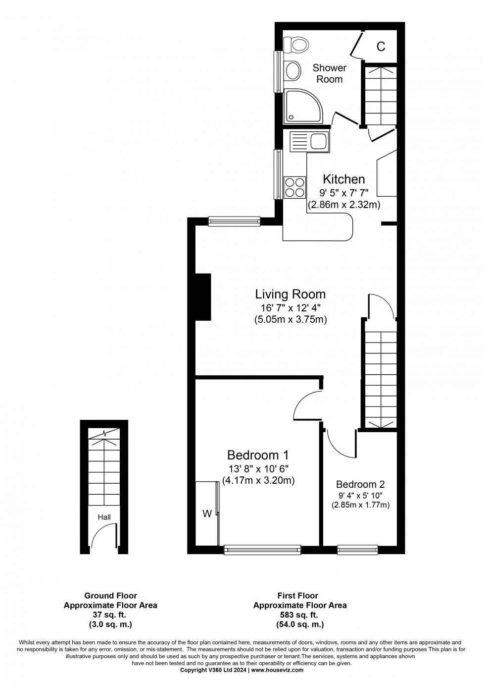 Floorplan for Avondale Avenue, Staines-upon-Thames, Surrey
