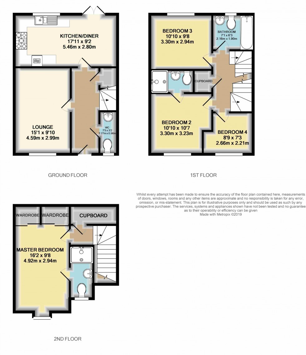 Floorplan for Holywell Way, Staines-upon-Thames, Surrey