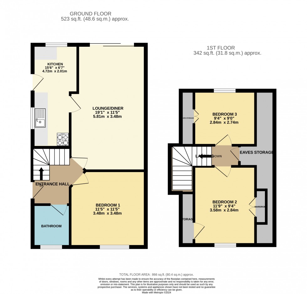 Floorplan for School Road, Ashford, Surrey