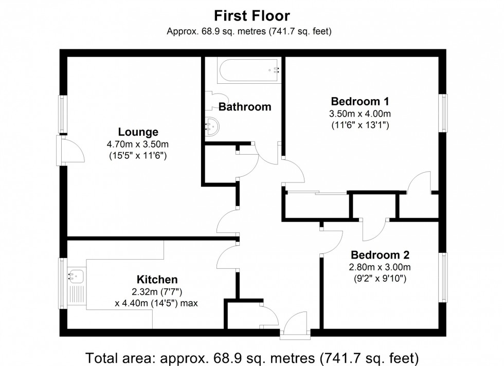 Floorplan for Yeoman Drive, STAINES-UPON-THAMES