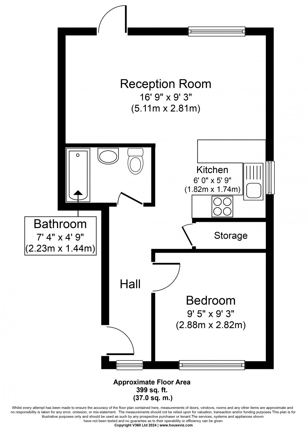 Floorplan for Claremont Road, Staines-upon-Thames, Surrey