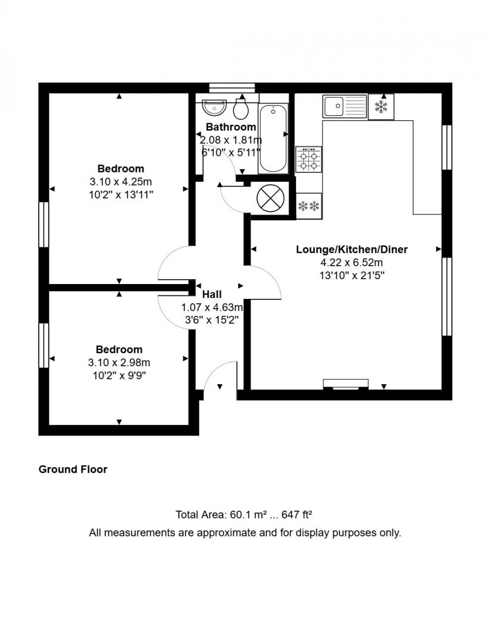 Floorplan for Gresham Road, Staines-upon-Thames, Surrey