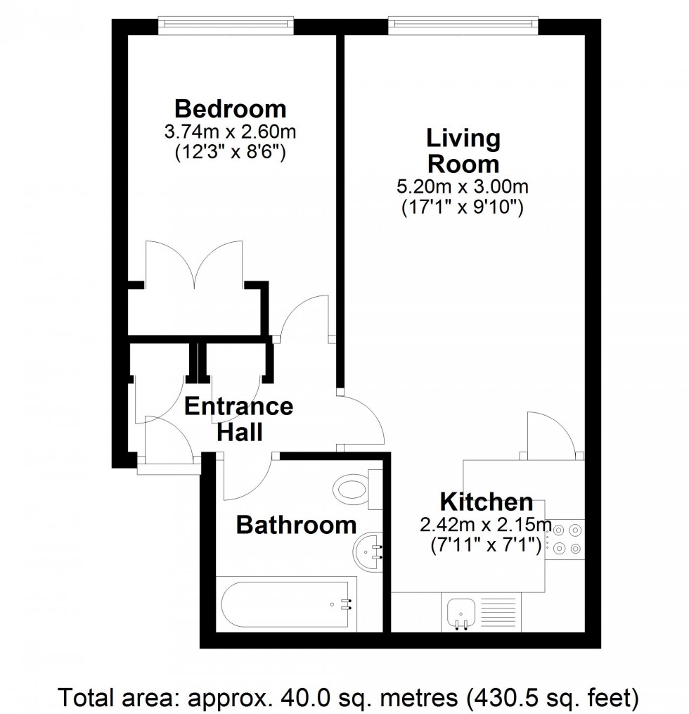 Floorplan for Gresham Road, Staines-upon-Thames, Surrey