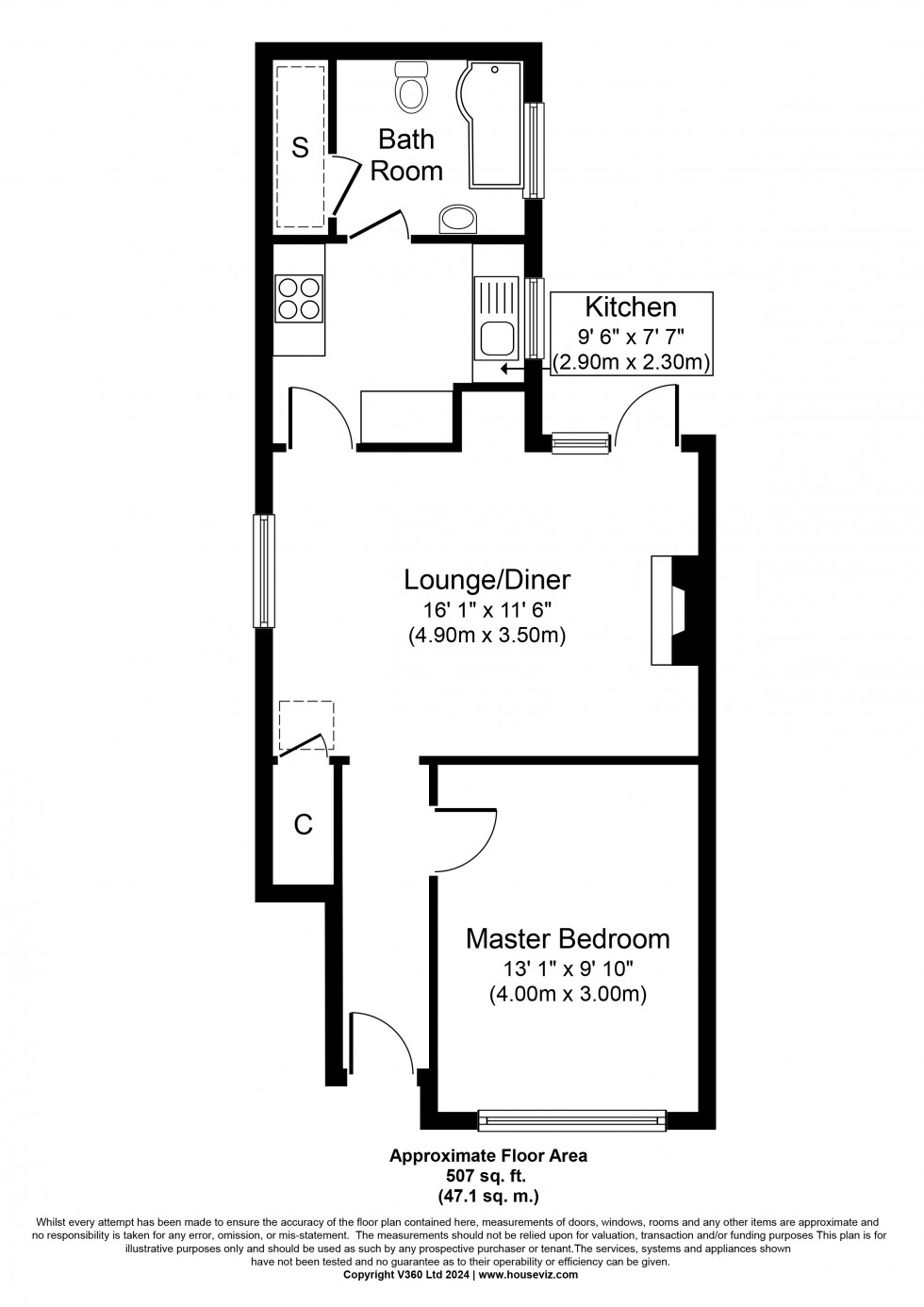 Floorplan for Penton Avenue, Staines-upon-Thames, Surrey