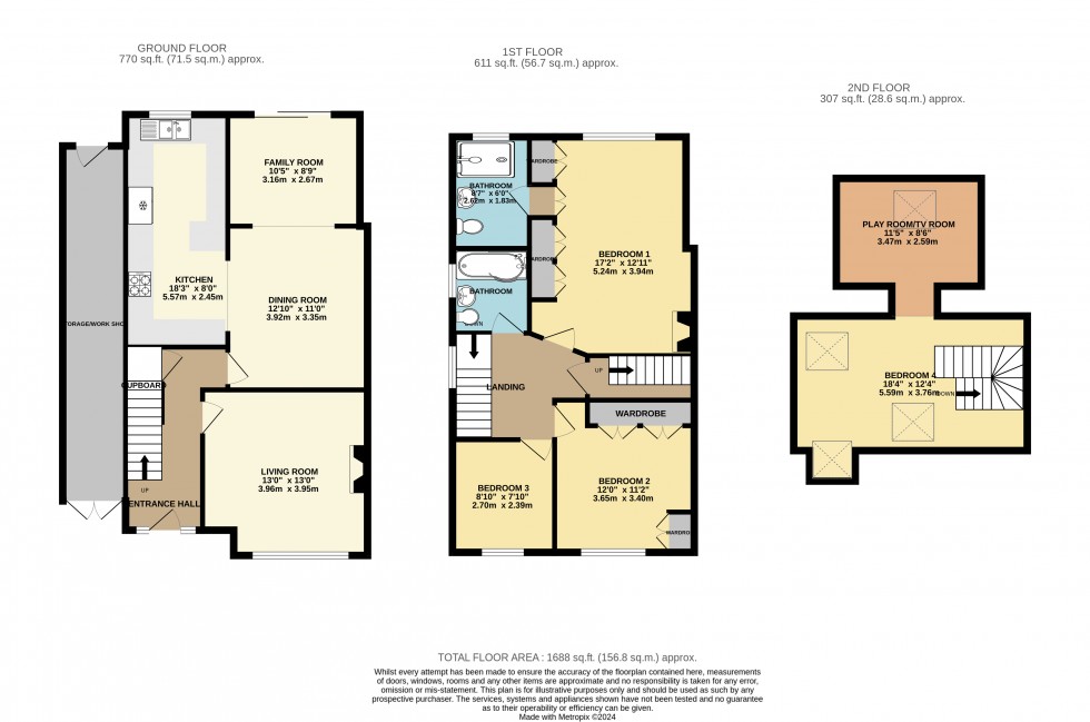 Floorplan for Wolsey Road, Ashford, Surrey