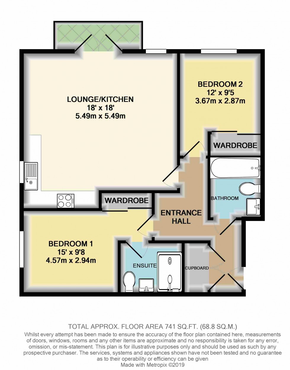 Floorplan for Woodthorpe Road, Ashford, Surrey