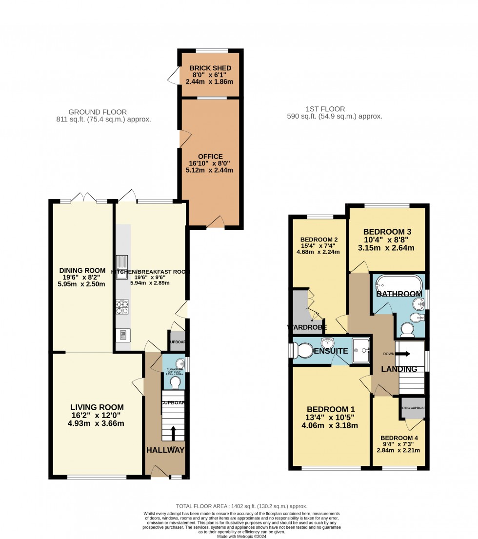 Floorplan for Fairholme Road, Ashford, Surrey