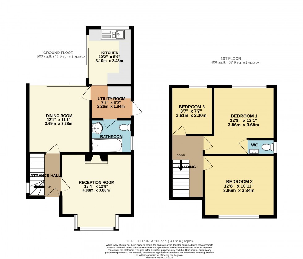 Floorplan for Ethel Road, Ashford, Surrey