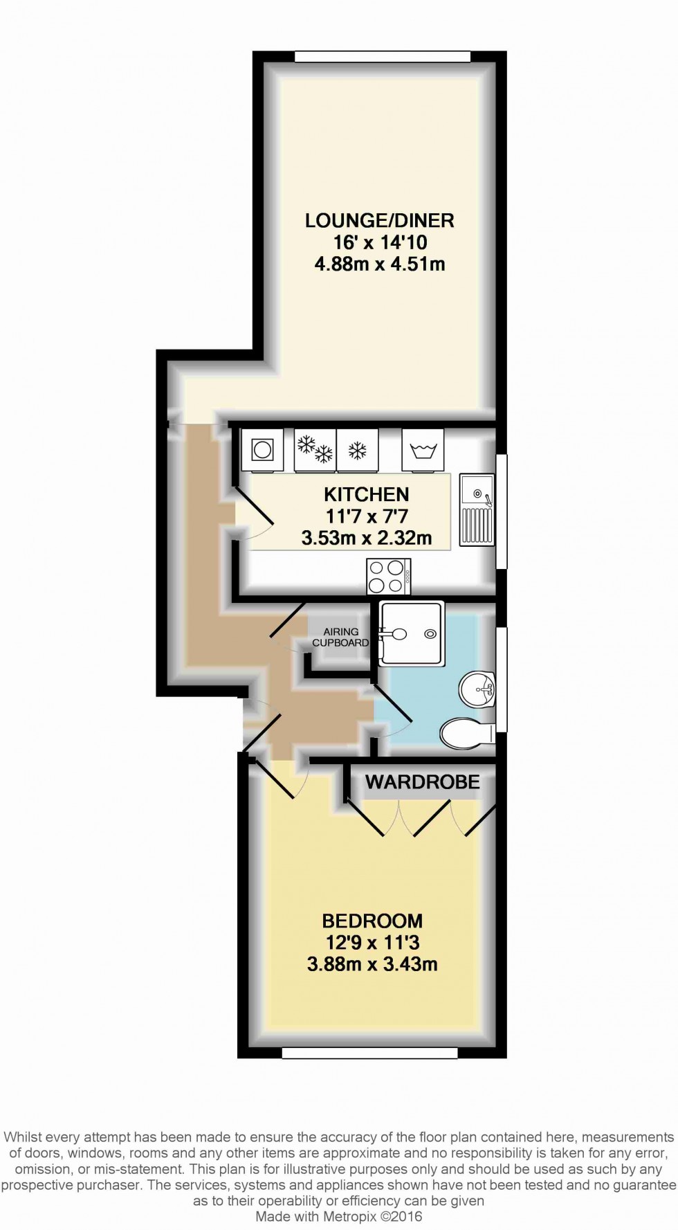 Floorplan for Stanwell Road, Ashford, Surrey