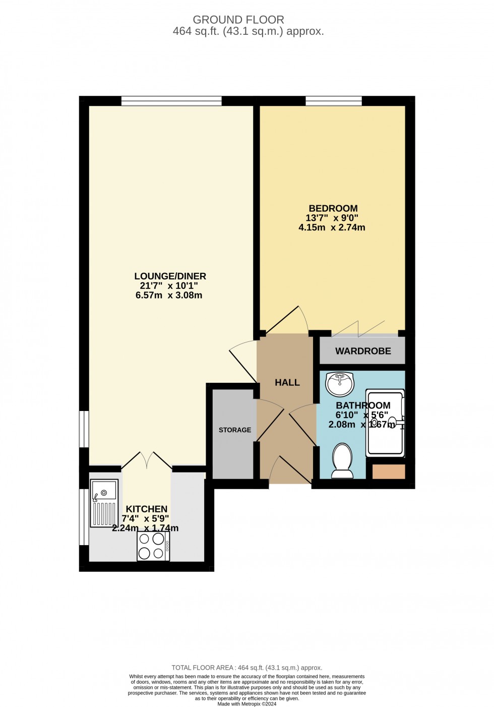 Floorplan for Parkland Grove, Ashford, Surrey