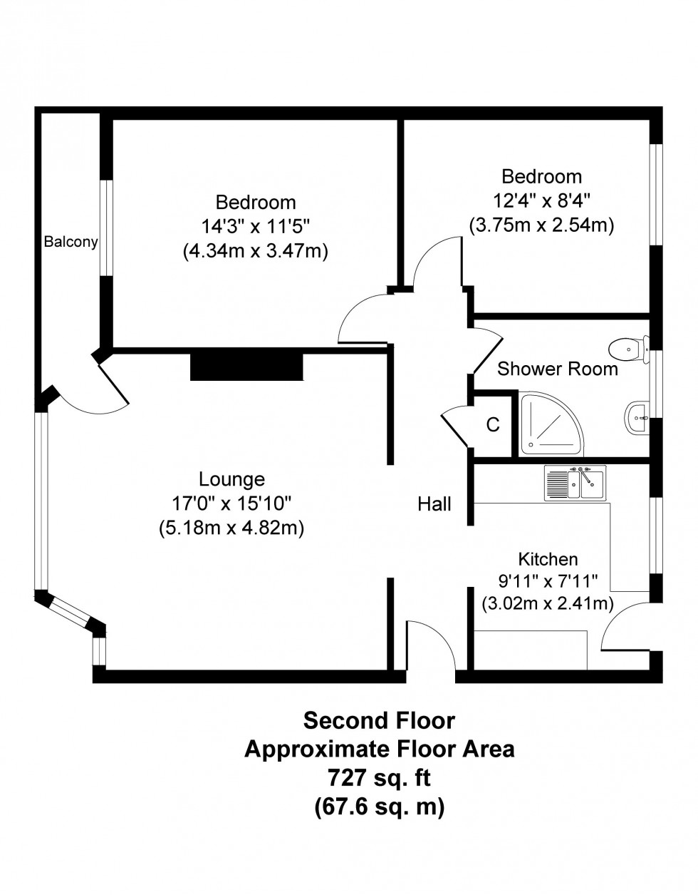 Floorplan for Laleham Road, Staines-upon-Thames, Surrey