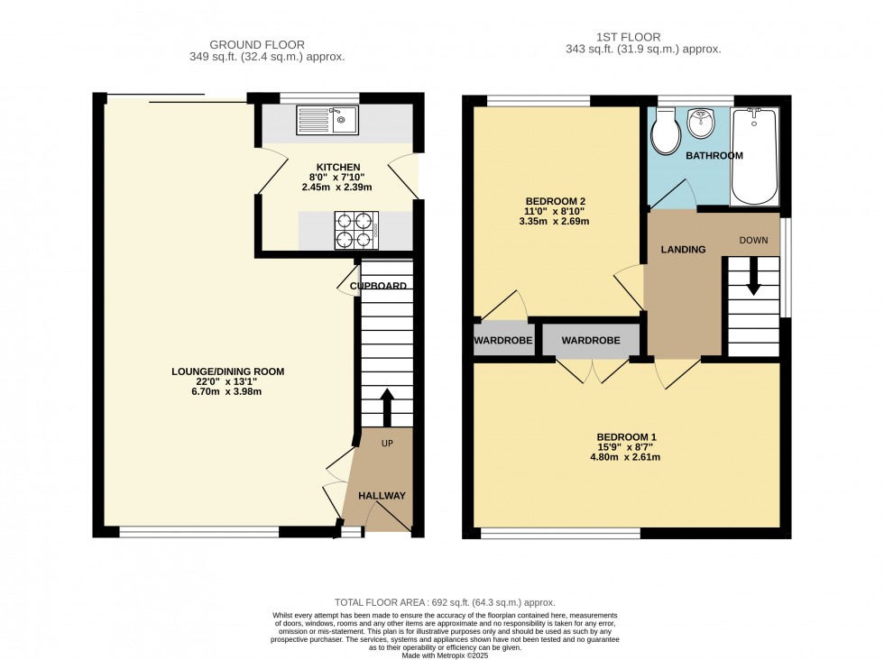 Floorplan for Feltham Hill Road, Ashford, Surrey