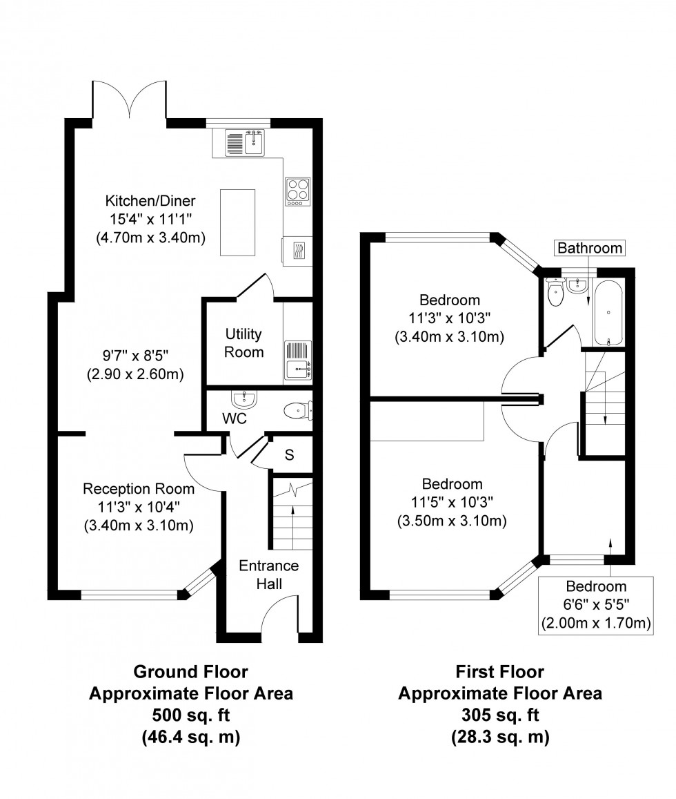 Floorplan for Kenilworth Gardens, Staines-upon-Thames, Surrey