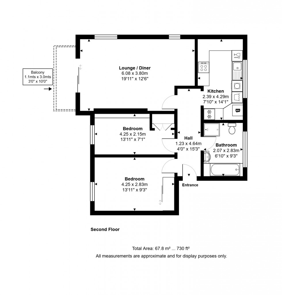 Floorplan for Riverside Road, Staines-upon-Thames, Surrey