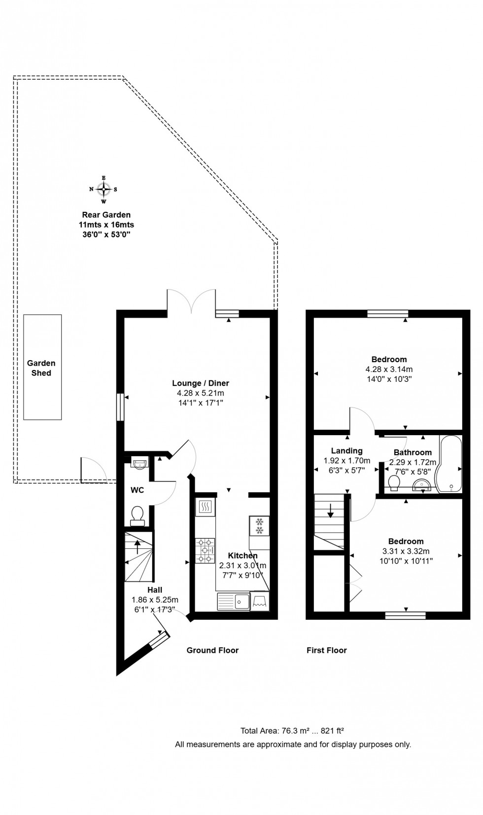 Floorplan for Pemberton Close, Staines-upon-Thames, Surrey