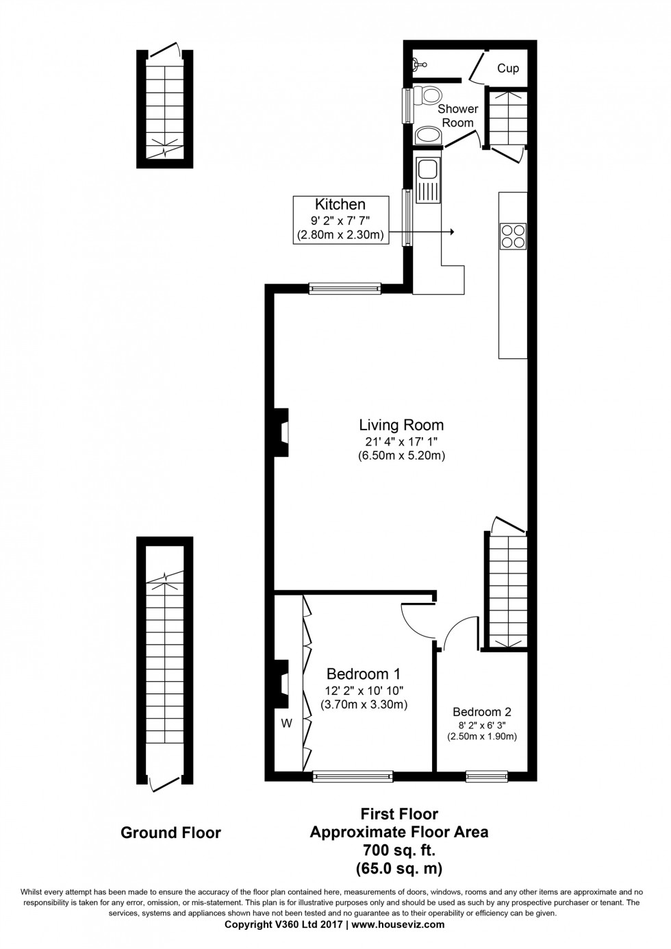 Floorplan for Penton Avenue, STAINES-UPON-THAMES