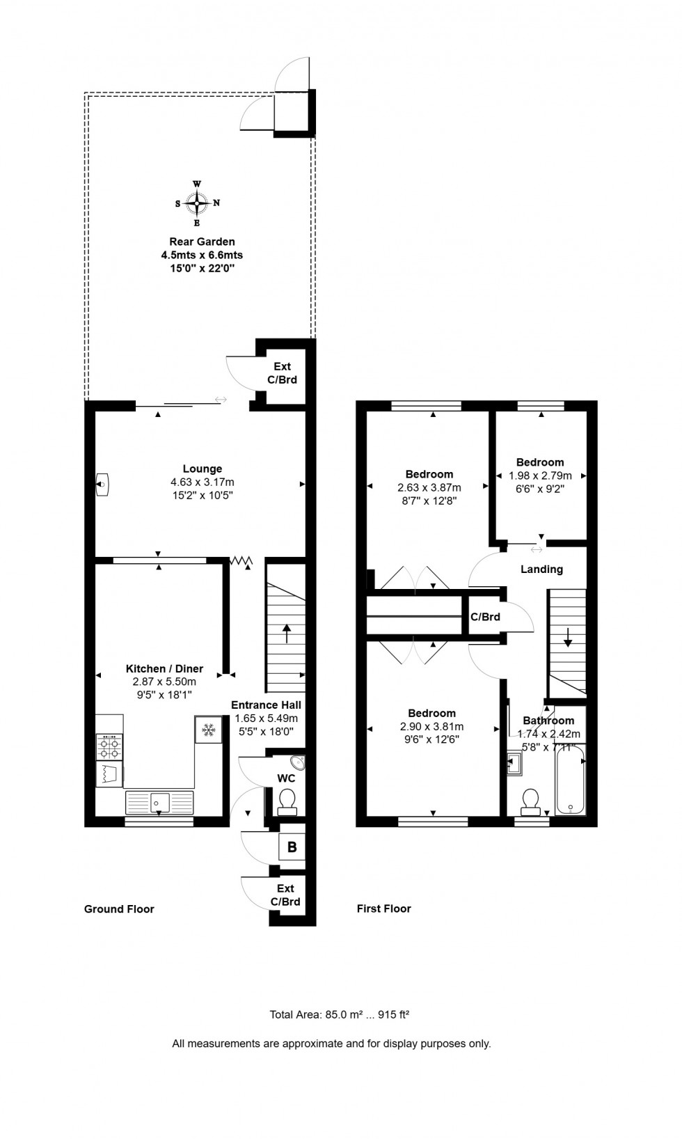 Floorplan for Tivoli Road, Hounslow, Greater London